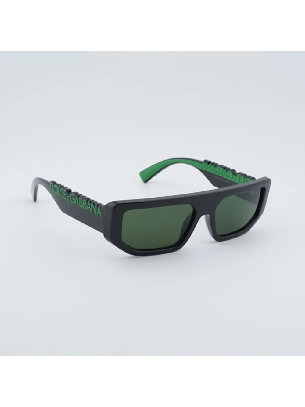Dolce & Gabbana DG6203 501/71 Sunglasses Black/Green Rectangle Frame